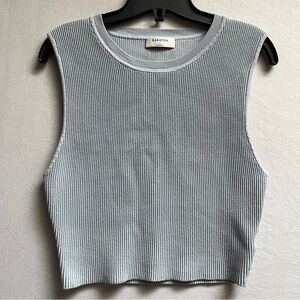 Babaton Sculpt Knit Racer Cropped Tank Sz L